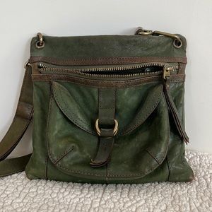 Fossil handbag- Green leather crossbody